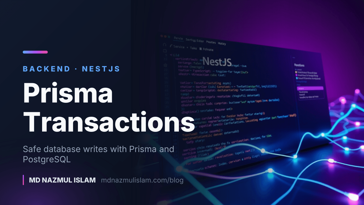 Mastering Prisma Transactions in NestJS for Safe Database Writes