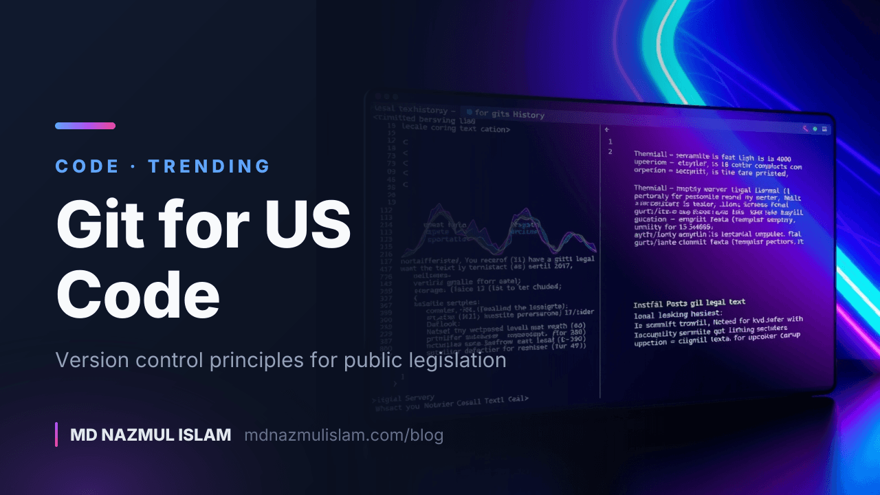Git for the US Code: Managing Legislation with Version Control